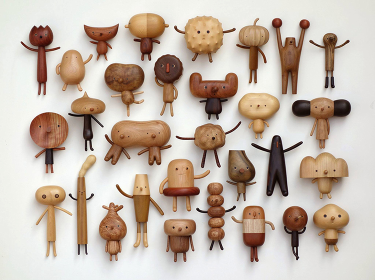 Adorable Quirky Wooden Toy Characters