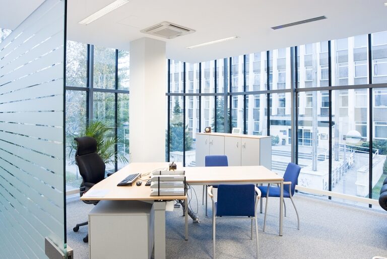 Interior of an office with modern furniture