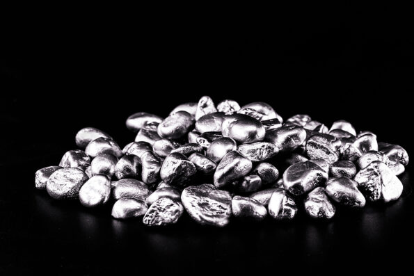 platinum, rough mined stones. precious metal, used in industry, chemical element