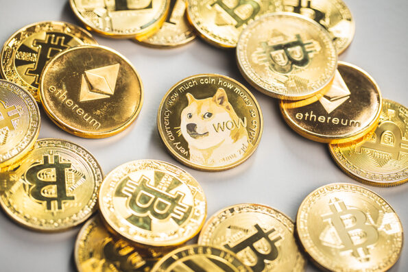 crypto currencies Golden dogecoin coin. Cryptocurrency dogecoin. Doge cryptocurrency.