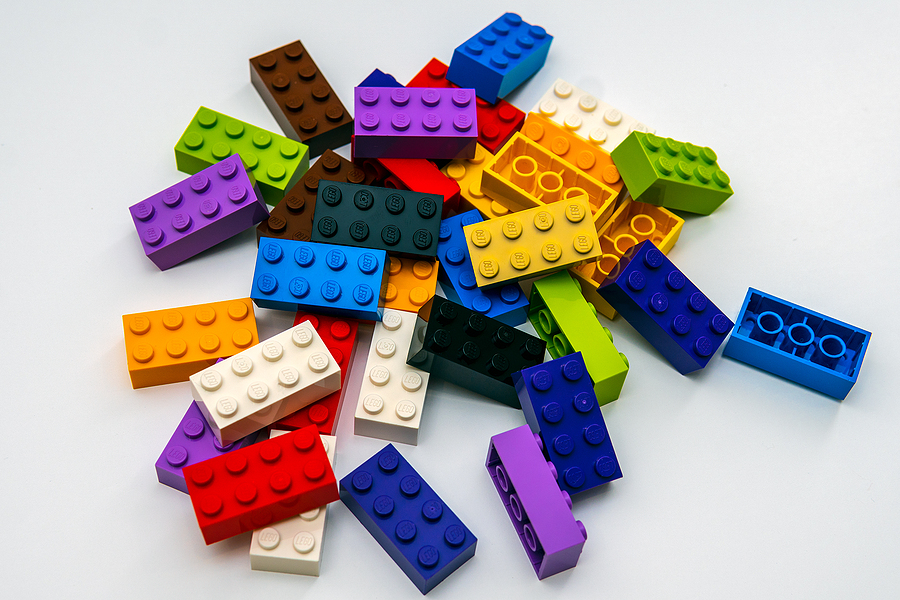 Tallinn / Estonia – April 9, 2020: The Most Popular Lego Blocks