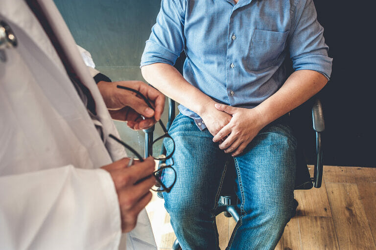 Doctors are consulting with young men about prostate cancer and venereal disease, including sexual dysfunction.Men Health Concept