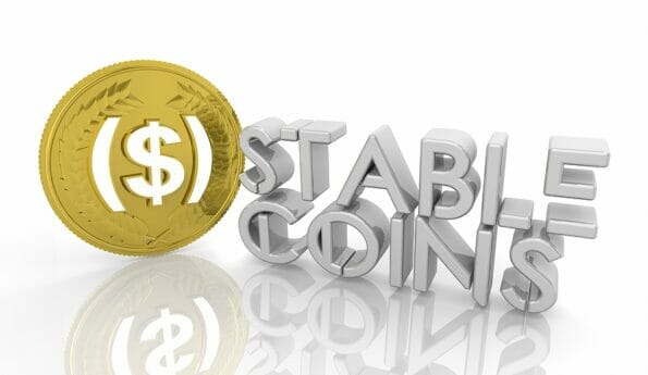 Stablecoins Cryptocurrencies Stable Market Price Value Coin Currency 3d Illustration